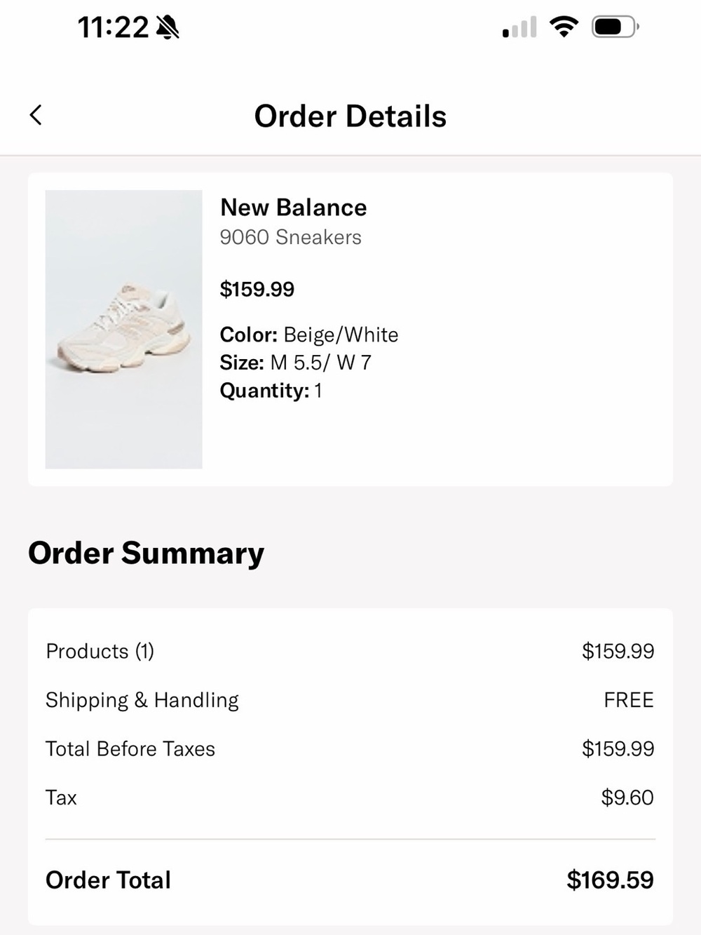 New Balance 9060 Beige Cream Lace-Up Sneakers 7 - Picture 9 of 9